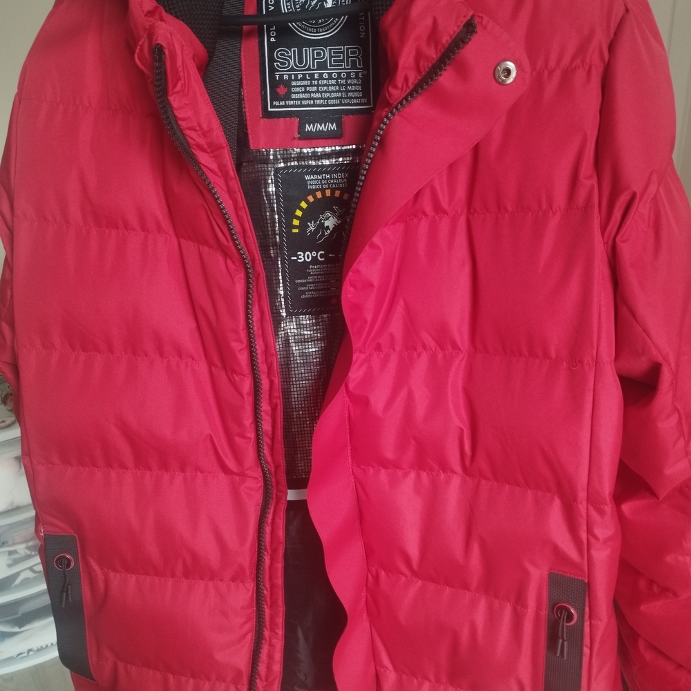 Red Superdry Puffer Jacket